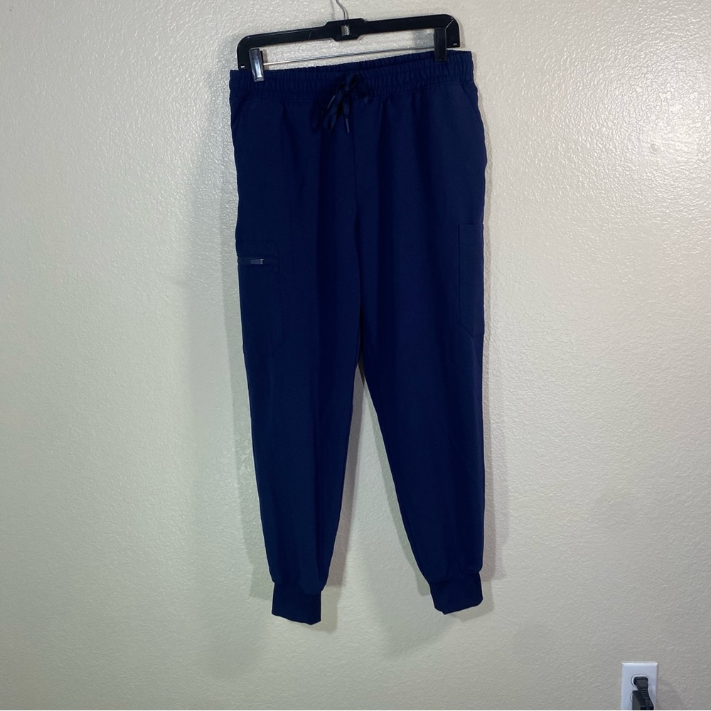 Jaanuu Women’s Navy Blue Jogger Scrubs Pants Size Small Elastic Waist
